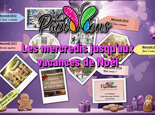 Les mercredis jusqu’aux vacances de Noël
